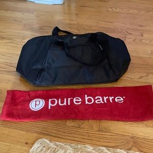 Pure barre gym bag and towel combo